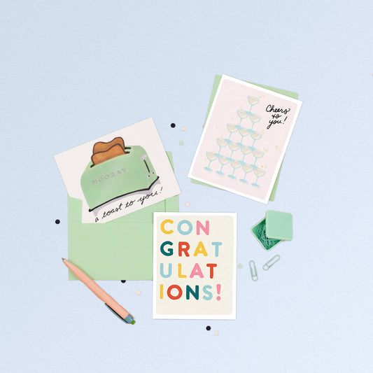 Cheers To You Card | Congratulations Champagne Card