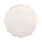 Pembroke Pink Edge Scallop 12" Plate | Set of 8