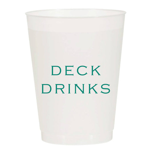 Deck Drinks Frosted Cups | Pack of 6