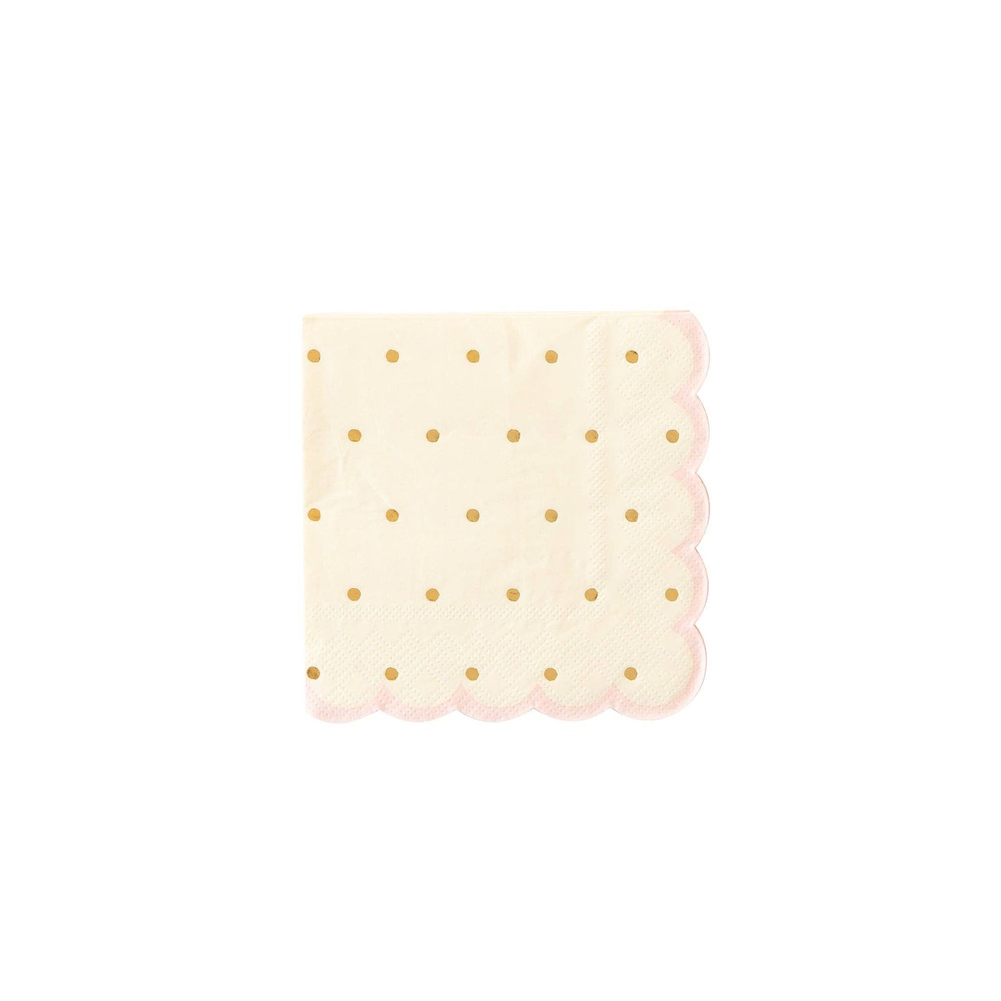 Pink Scalloped Cocktail Napkin