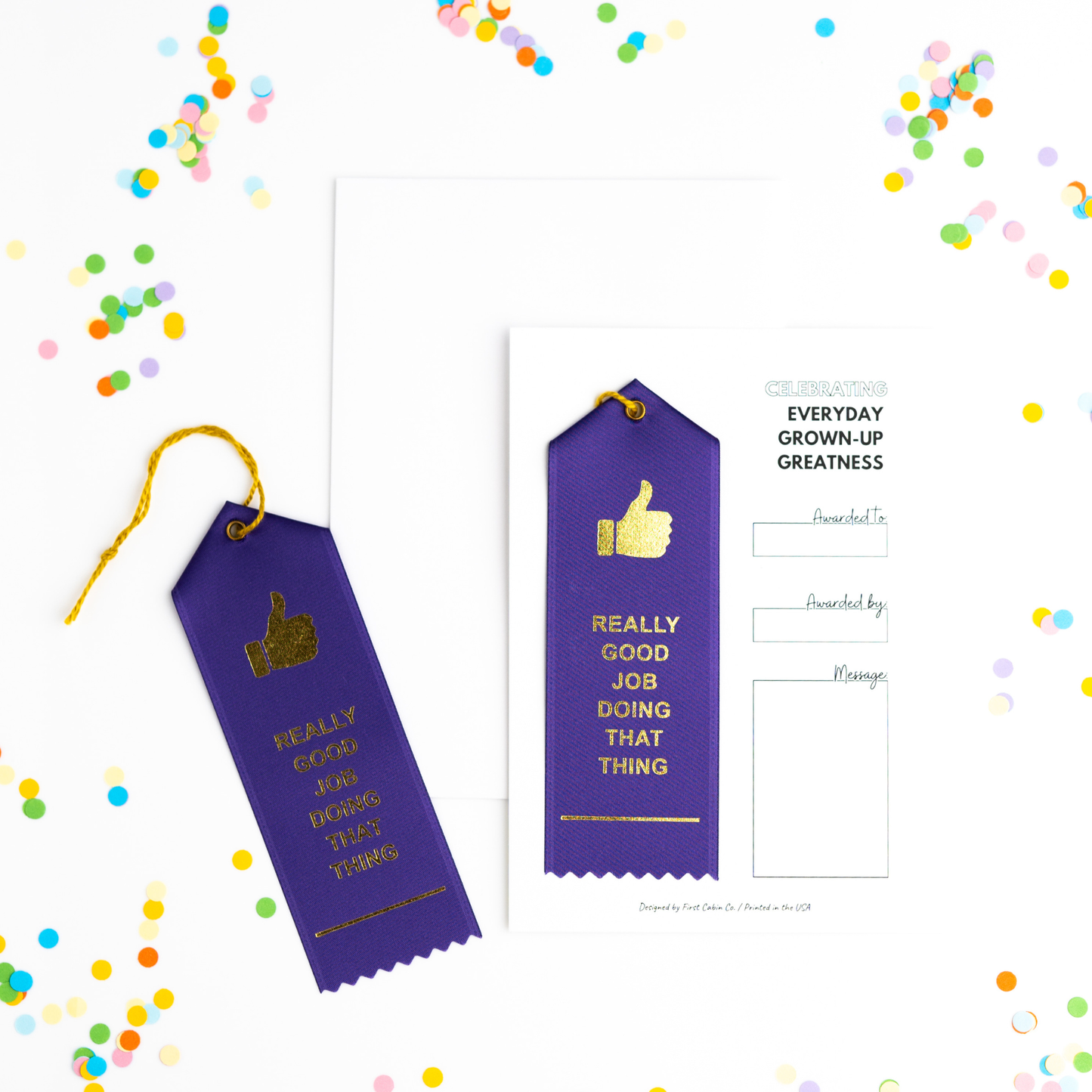 Really Good Job Doing That Thing Award Ribbon | Card