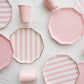 Petal Pink Signature Cabana Stripe Plates - 10.75 | Pack of 8