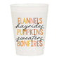 Flannels Hayrides Pumpkins Frosted Cups