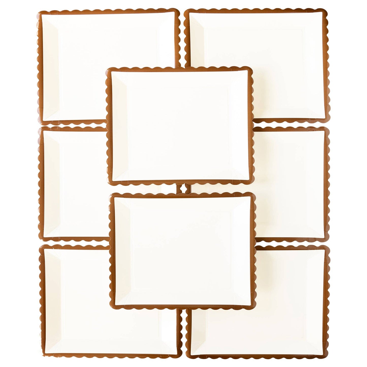 Brown Ruffle Edge Plate - 12"