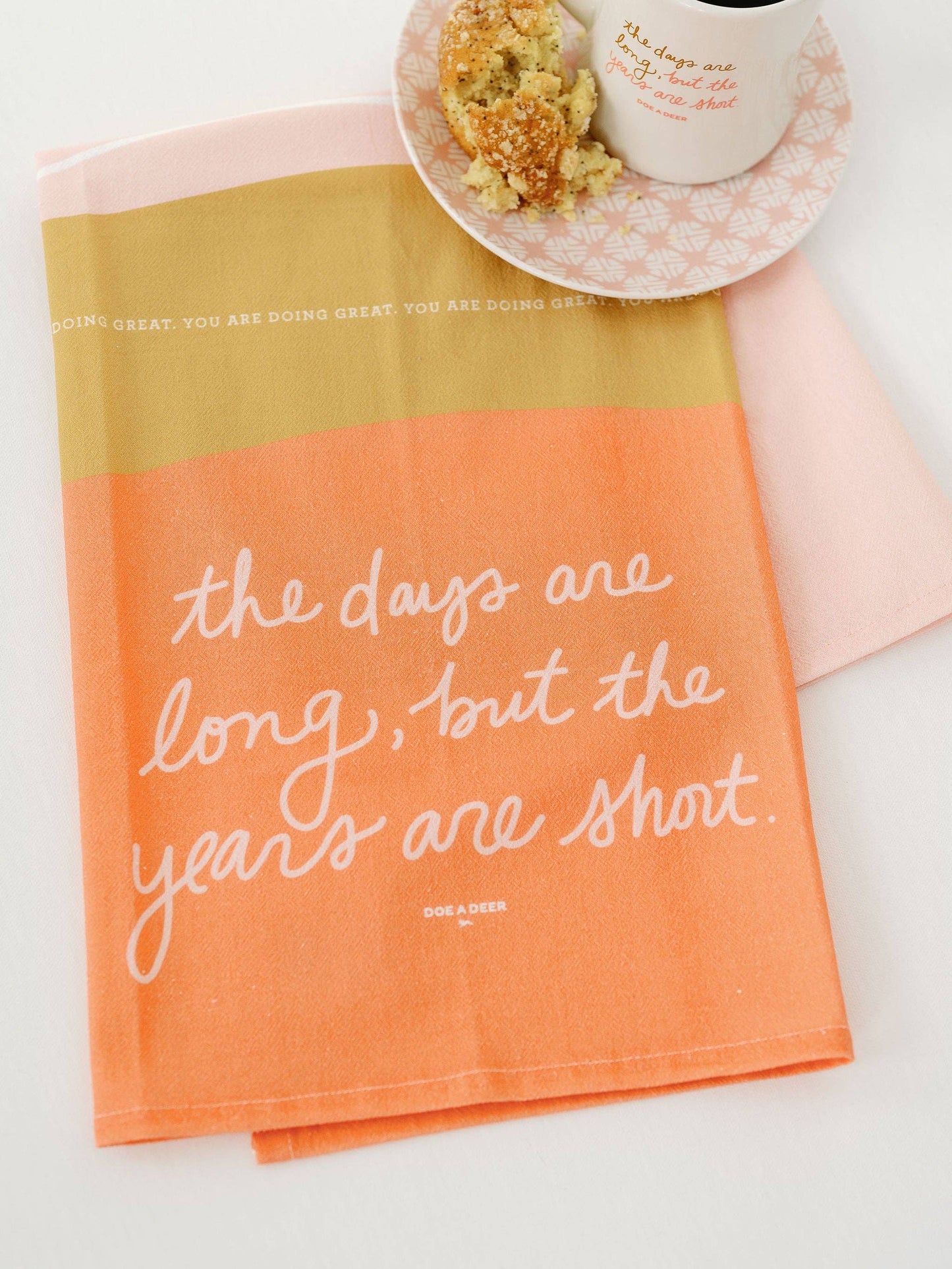 The Days Are Long Full Pattern Tea Towel