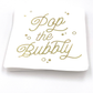 Funny Cocktail Napkins | Pop The Bubbly | Pack of 20