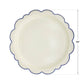 Pembroke Cream with Blue Edge 12" Paper Plate