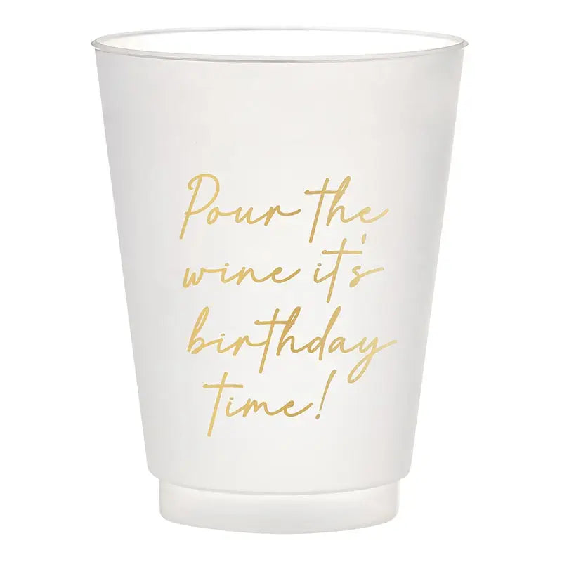 Pour the Wine Frosted Cups | Pack of 6