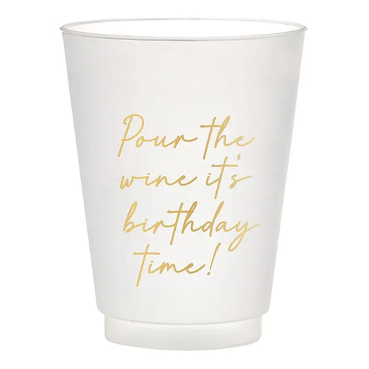 Pour the Wine Frosted Cups | Pack of 6