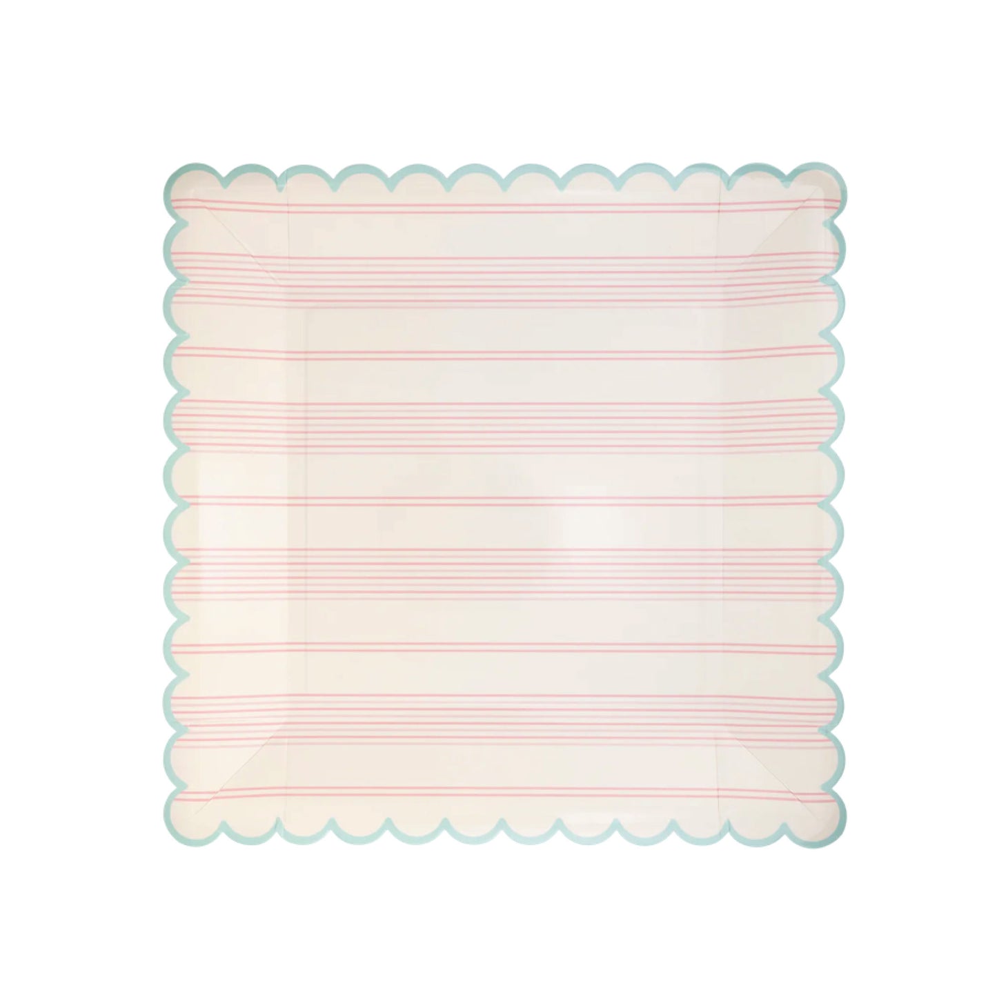 Pastel Striped Paper Plate Set