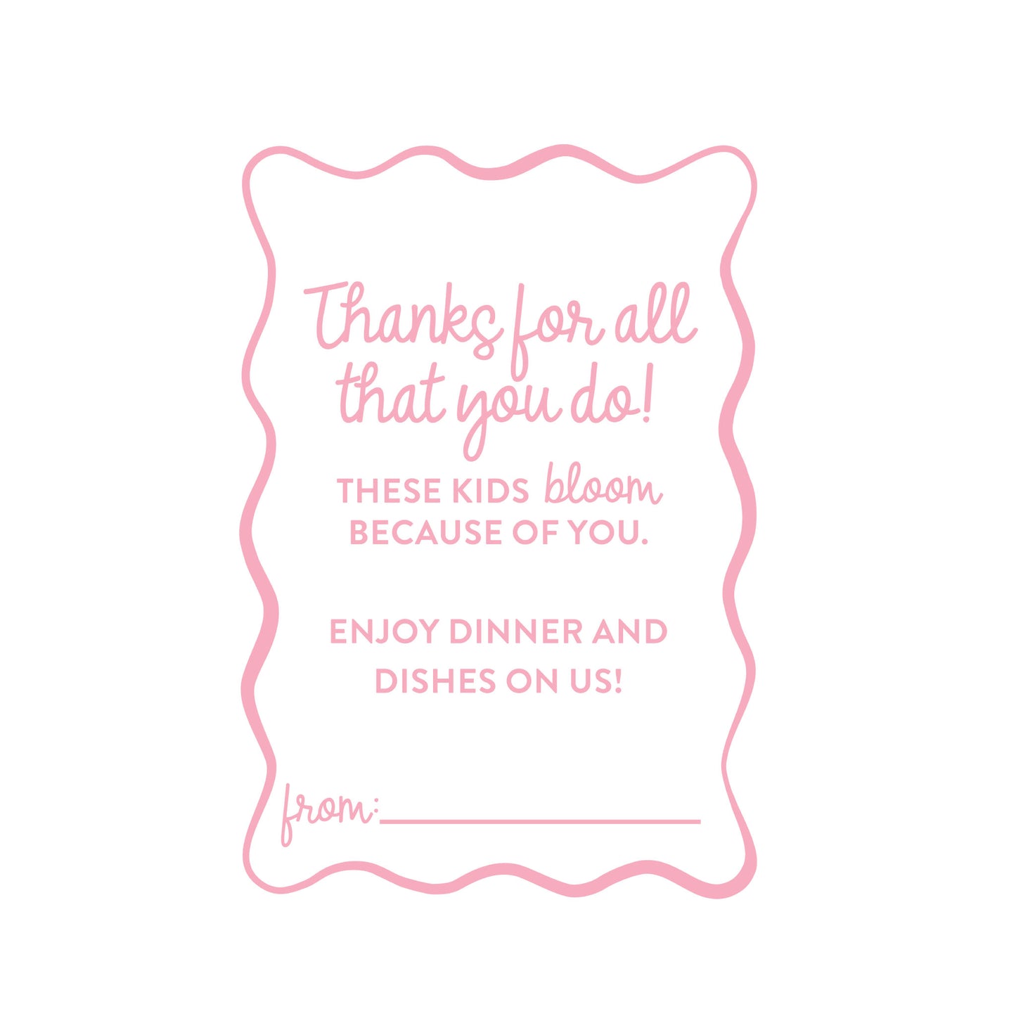 Dinner and Dishes FREE Printable - Bloom