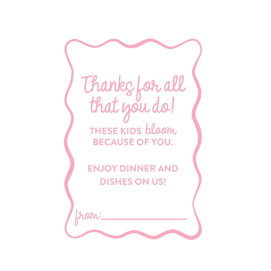 Dinner and Dishes FREE Printable - Bloom