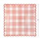 Red Stripe Checked Paper Plate