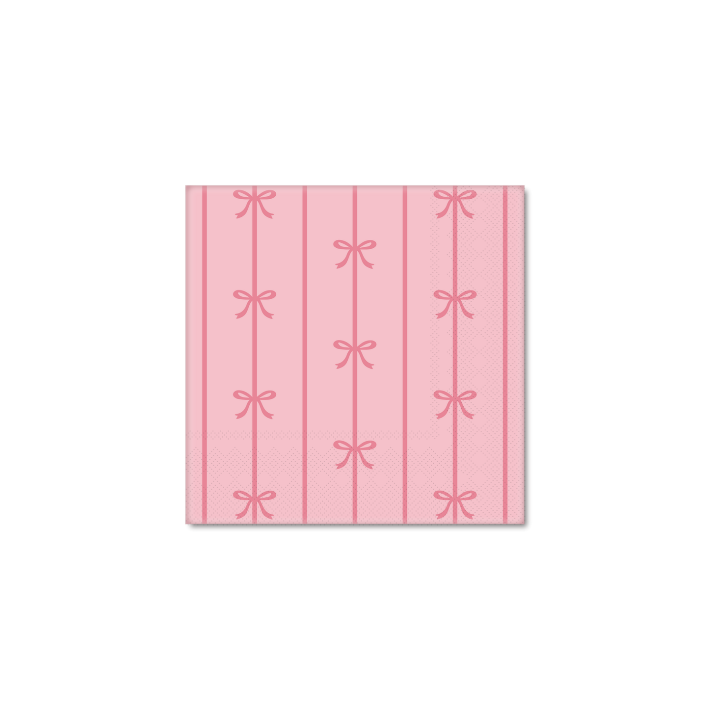 Petal Pink Signature Bow Small Napkins | 20 count