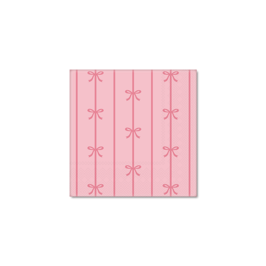 Petal Pink Signature Bow Small Napkins | 20 count