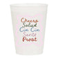 PRE-ORDER | Cheers Sante Frosted Cups | Pack of 6