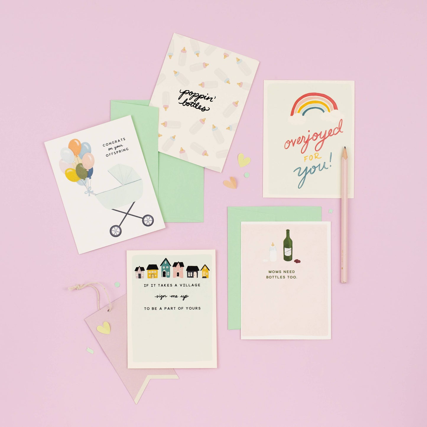 Baby Bottles | Baby Shower Card | New Baby Card