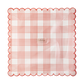 Red Stripe Checked Paper Plate