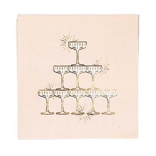 Champagne Tower Cocktail Napkins | 20ct