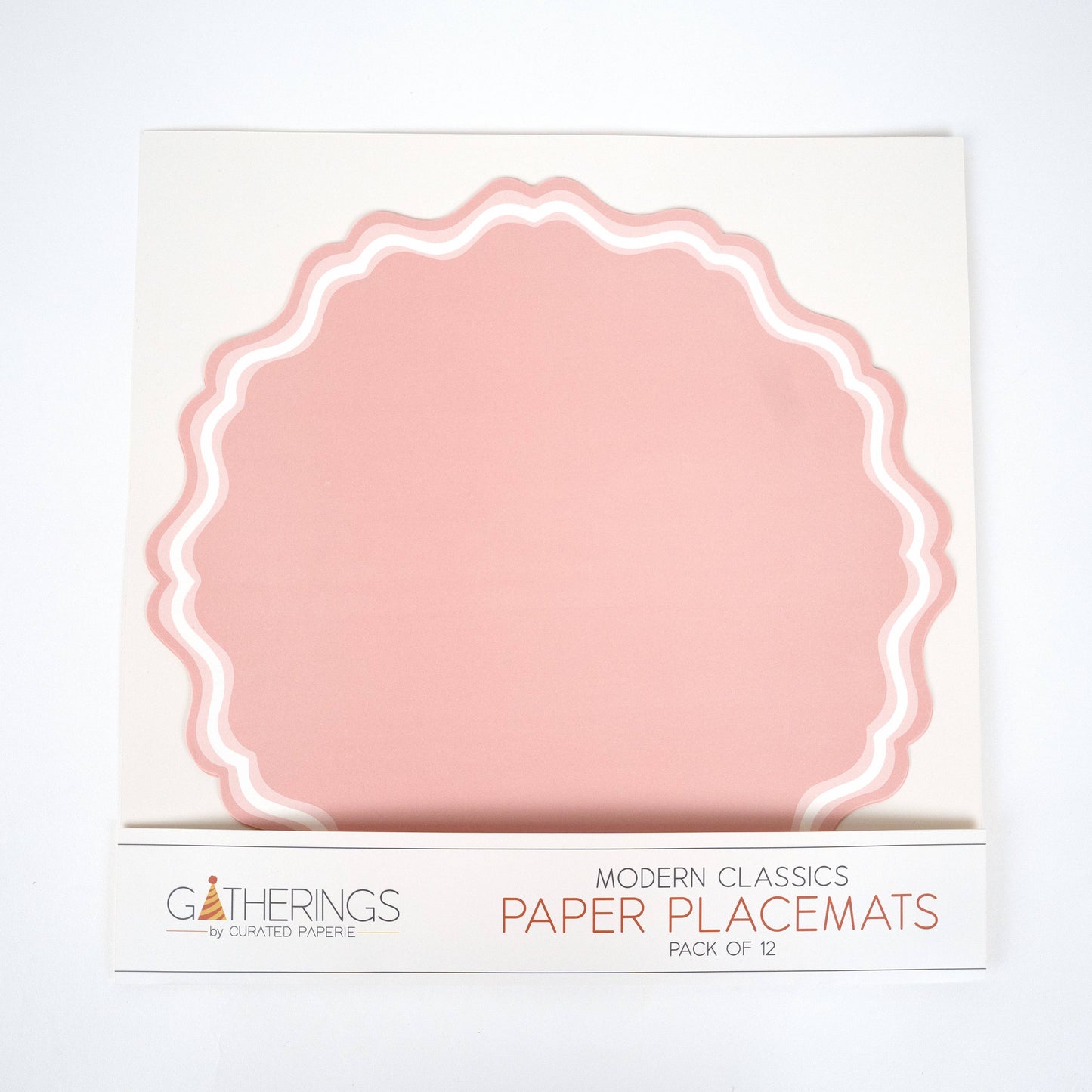 Pink Fancy Scallop Paper Placemats