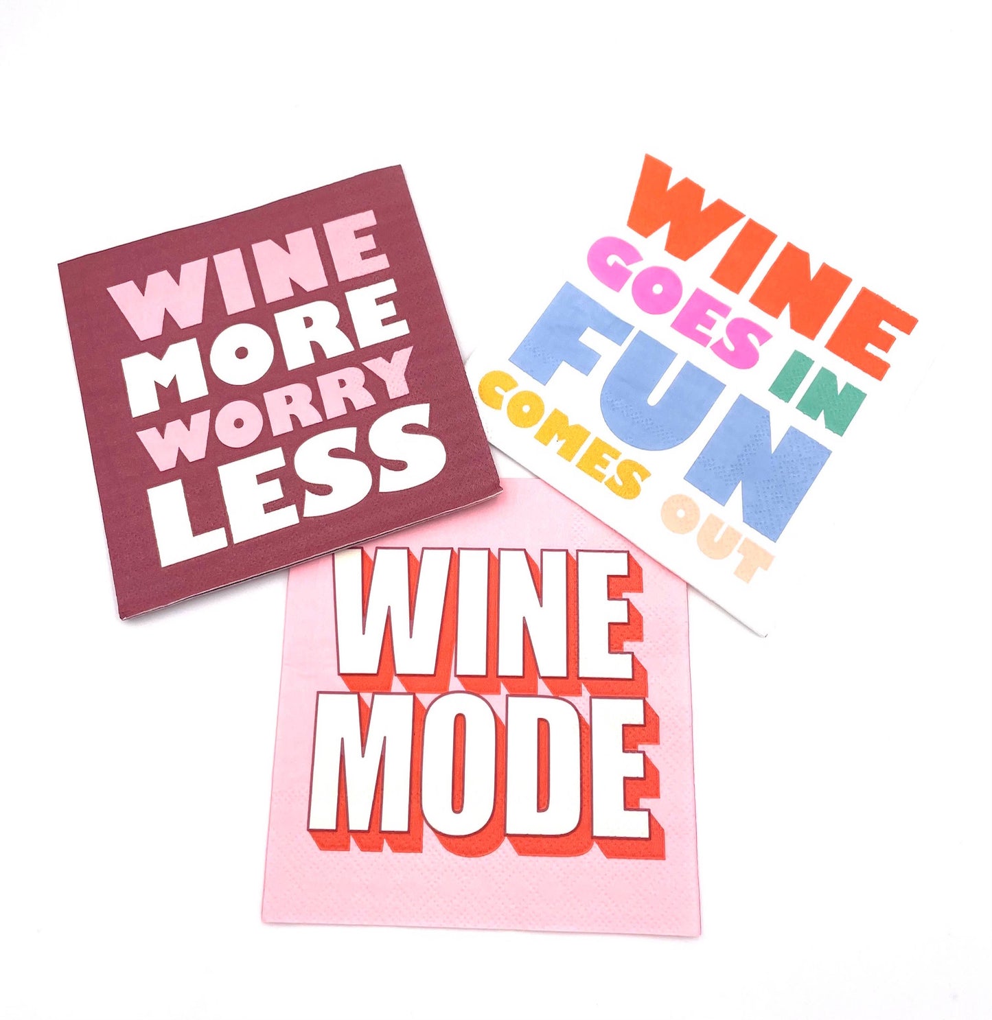 Funny Cocktail Napkins | Wine Goes In Fun Comes Out - 20ct