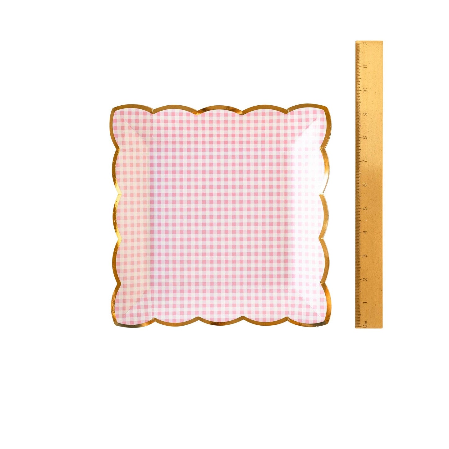 Pink Gingham Plate