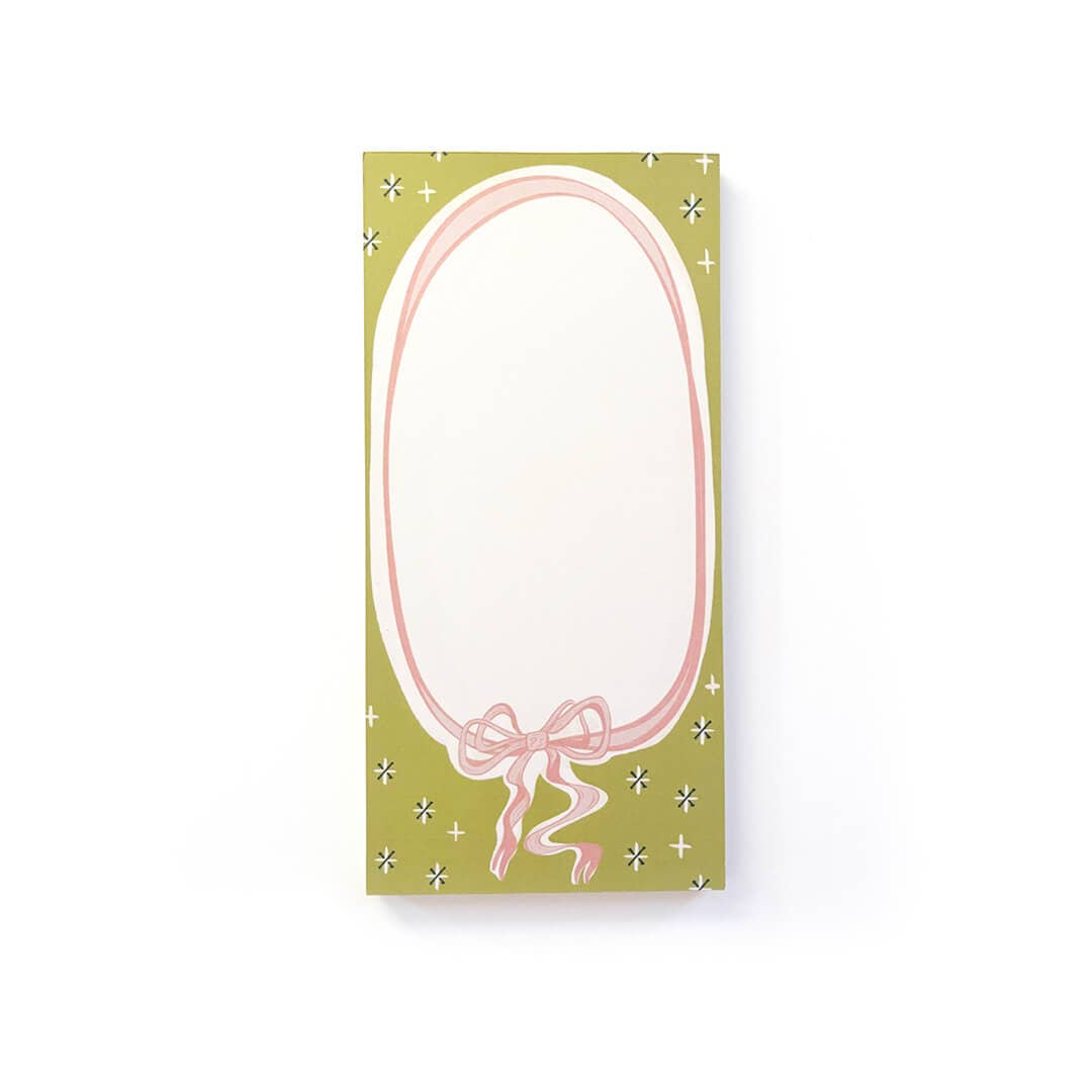 Sweet Bow Notepad: Magnetic Backing