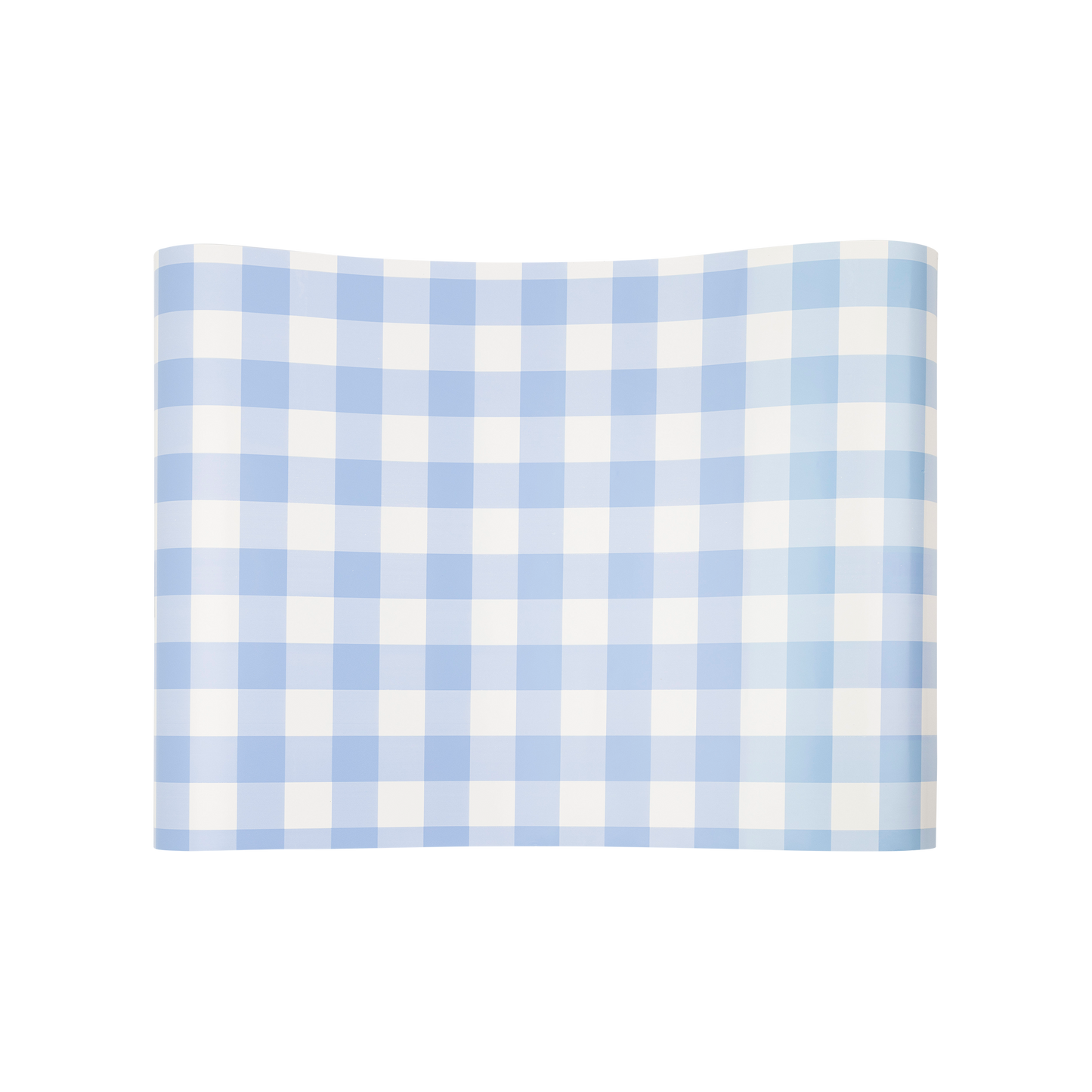 Blue Gingham Paper Table Runner