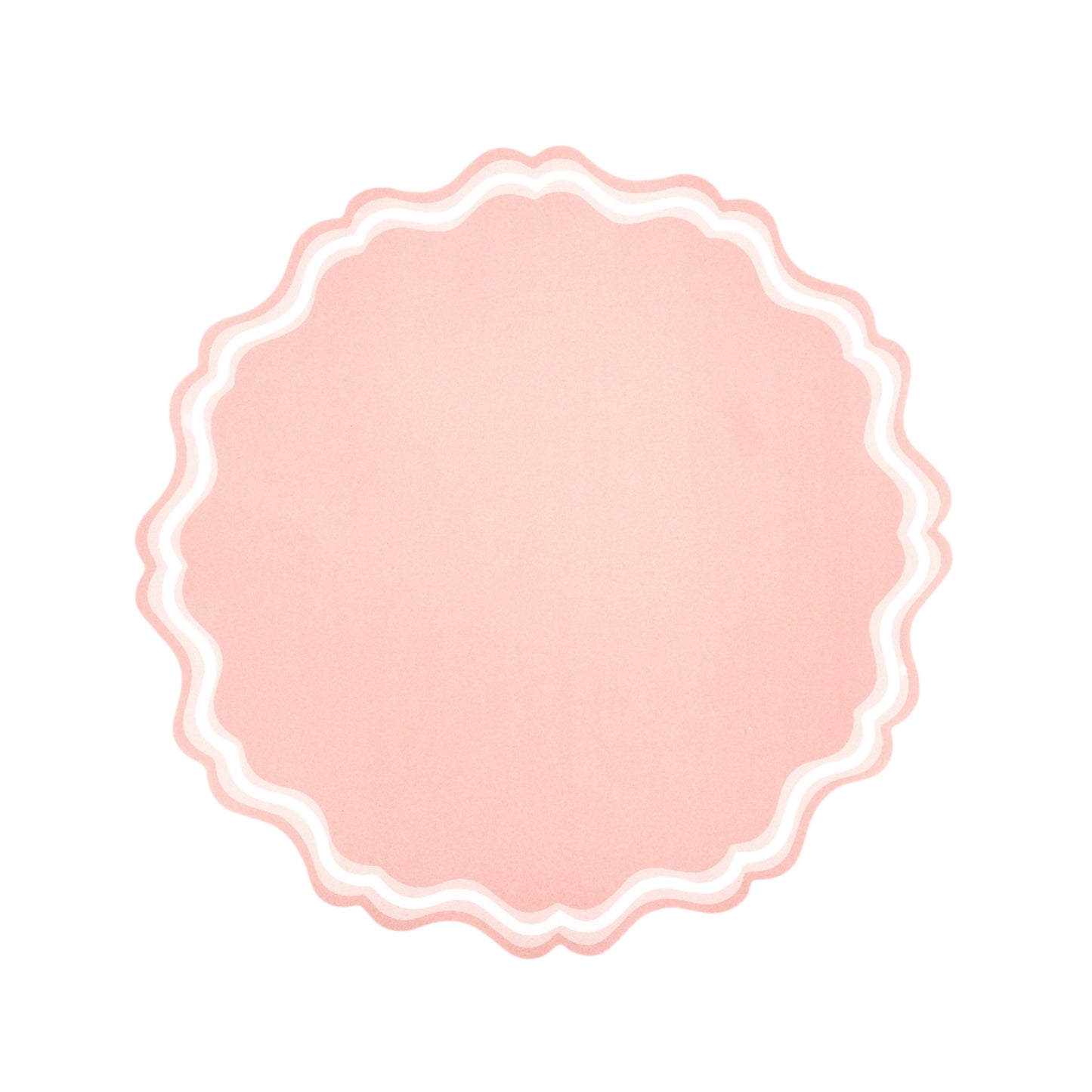 Pink Fancy Scallop Paper Placemats