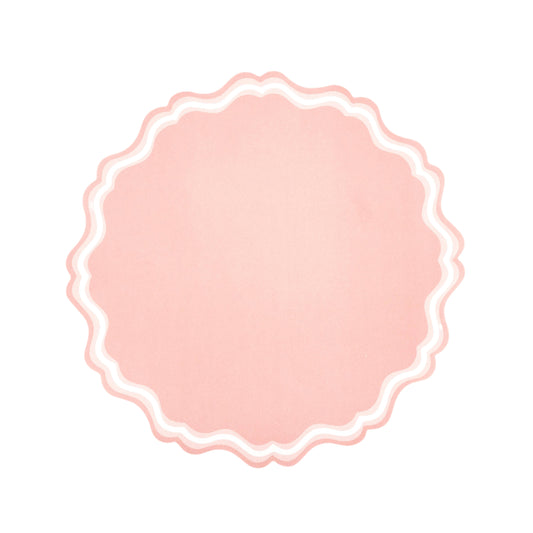 Pink Fancy Scallop Paper Placemats