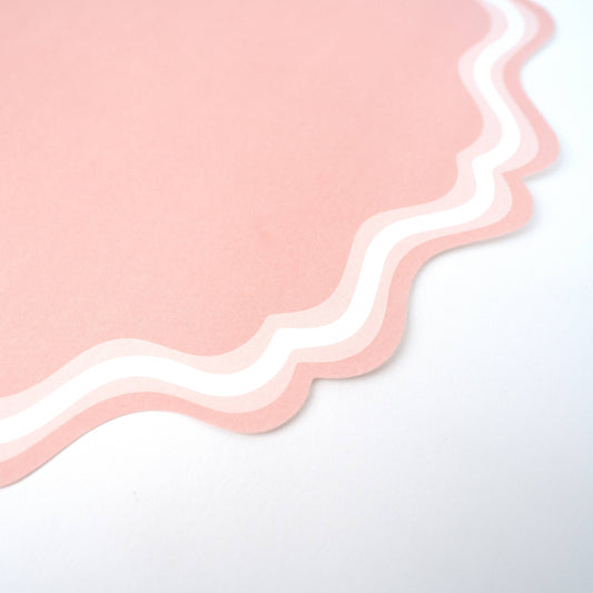 Pink Fancy Scallop Paper Placemats