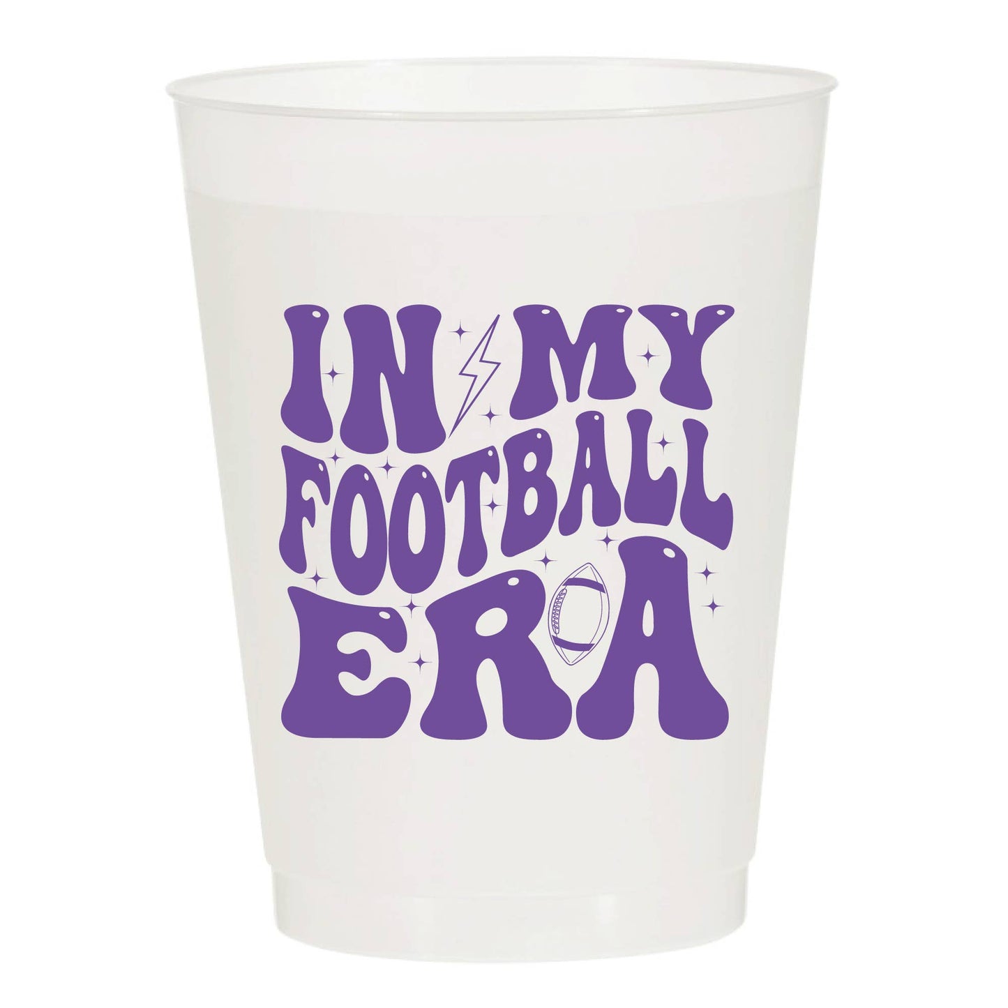 In My Football Era Frosted Cups- Sports | Pack of 6