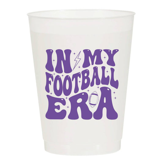 In My Football Era Frosted Cups- Sports | Pack of 6