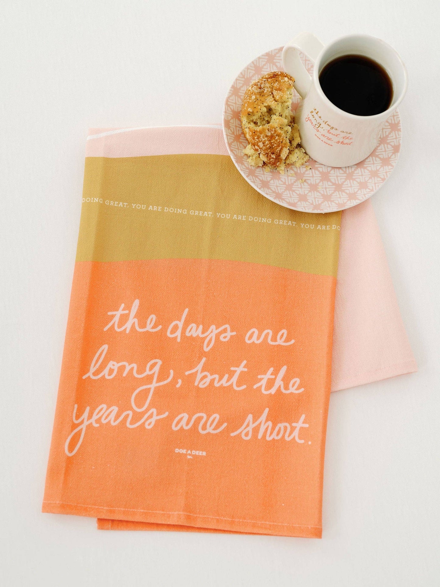 The Days Are Long Full Pattern Tea Towel