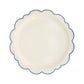 Pembroke Cream with Blue Edge 12" Paper Plate