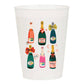 Champagne Bottles Frosted Cups | Pack of 6